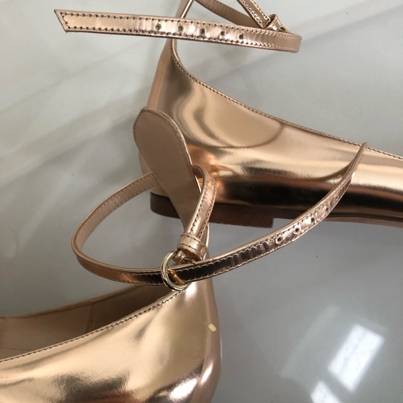 VALENTINO GARAVANI Gold Tango metallic leather ballet flats - Picture 11 of 17
